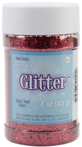 Advantus Glitter 4oz-Red