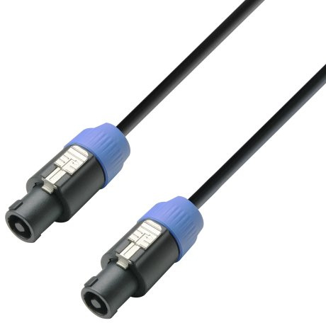 Adam Hall Cables3 STAR 1.5 SPEAKER - Lautsprecherkabel, 4-Pol Lautsprechersteckverbinder auf 4-Pol Lautsprechersteckverbinder, schwarz, 2m
