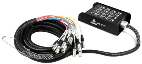 Devine-12-Way XLR Stage Snake-Professional Audio Multi-core Cable System-Durable Handle-Fitted Box-Locking Connectors-Clear Signal Management