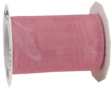 C.E. Pattberg Sheer Organza Ribbon Light Pink, 27 Yards Gift Wrap Ribbon, 4.4 inches Width, Accessories for Decoration & Handicrafts, Decoration Ribbon for Presents, for Every Occasion