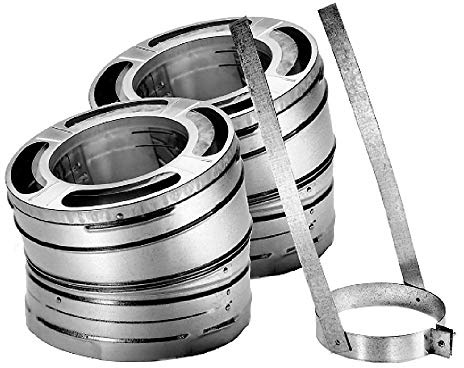 DuraVent 30-Degree Stainless Steel Swiveling Elbow Kit for Wood Stove Venting, 6 Inch, DuraPlus - Home Ducting Accessories for Chimney Exhaust Pipe System