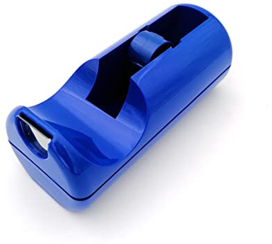 Alevar Porta nastro adesivo, Dispenser da Tavolo, colore Blu, adatto a nastri adesivi da 33 m