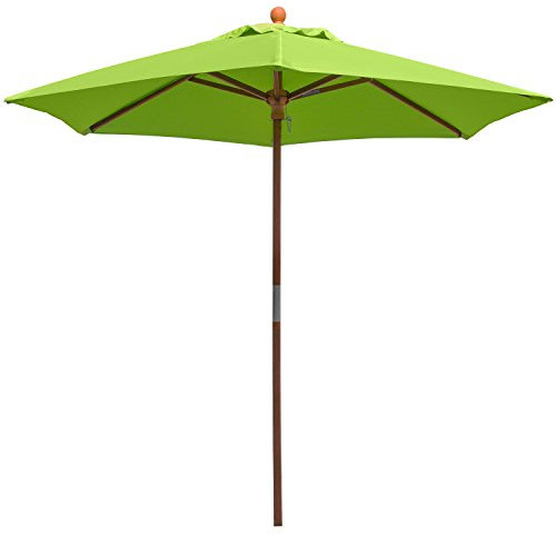 anndora® Sonnenschirm Marktschirm Balkonschirm ø 2,1 m rund - mit Winddach Apfelgrün/Limette