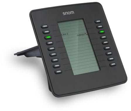 Snom D7 USB-Erweiterungsmodul für D7xx-Telefone (hochauflösendes Schwarz-Weiß-Display mit Hintergrundbeleuchtung, Daisy Chain mit bis zu 3 Modulen), Schwarz, 00004011