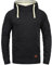 Blend BHSales Herren Kapuzenpullover Hoodie Pullover mit Kapuze Kordelzug Kängurutasche Rippbündchen Label-Details Baumwollmischung Regular fit, Größe:M, Farbe:Black (70155)