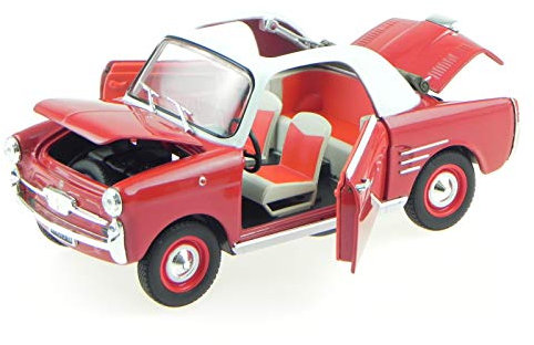 Autobianchi Bianchina Trasformabile 1958 rot Modellauto Leo 1:24