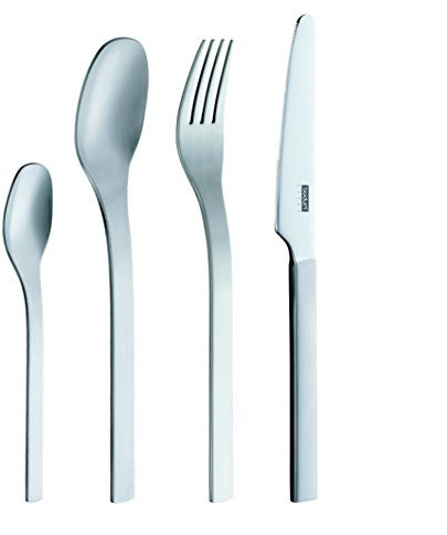 Bodum Barcelona Set 48 Piezas cubertería, s/s, Acero Cepillado, Metalizado, 47.5 x 51.3 x 5 cm