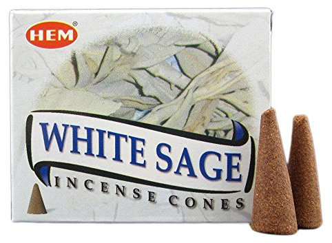 HEM Encens cônes - White Sage ou Sauge Blanche - Lot de 3 boites de 10 cônes - Livraison Gratuite