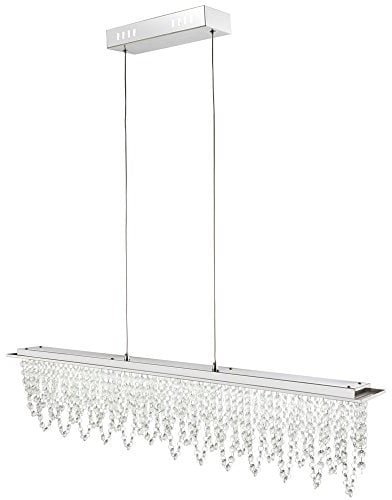 GLOBO LED Hänge Leuchte Kristall Pendel Höhe verstellbar Fernbedienung Tageslicht Decken Lampe dimmbar 68405-24H