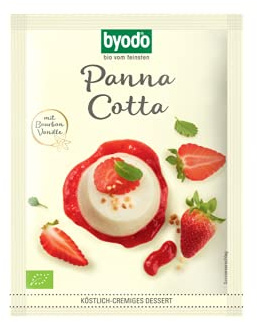 Byodo Panna Cotta 10er Pack (10 x 37g) - Bio Vegetarische Dessertmischung, Glutenfrei mit Echter Bourbon-Vanille, Einfache Zubereitung, Ideal für Feierlichkeiten & Alltag
