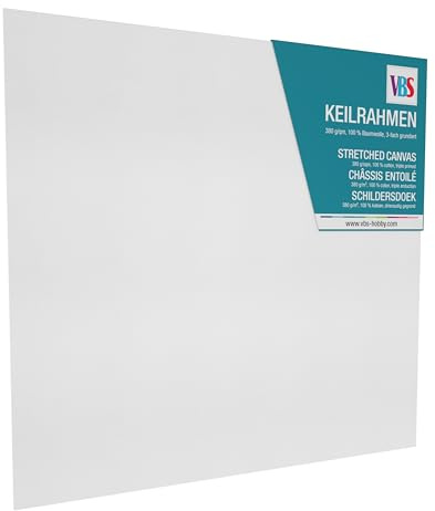 Leinwand auf Keilrahmen Künstlerbedarf doppelt grundiert 30x30cm 380g/qm VBS