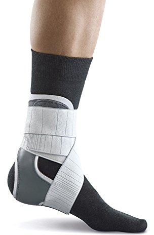 Push-Braces med Aequi Flex Knöchelbandage für Stützung, rechts, Grau/Weiß, Größe 3