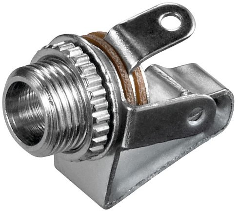 goobay 5er Set Klinkeneinbaubuchse - 3,5mm -Mono, offene Bauart mit Schaltkontakt