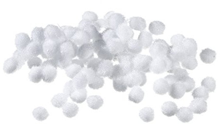 Efco – Pompons, Polyamid, weiß, 7 mm, 100 Stück