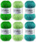 Hdk-Versand Gründl Cotton Fun Set Bunt Grün Mix 6 6x50 Gramm + 1 Mützenlabel Gratis
