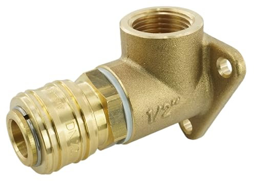 Fittingstore - Wanddose mit Druckluftkupplung Druckluftverteiler aus Messing NW 7,2 (G 3/8 (IG))
