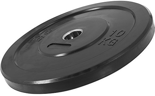 GORILLA SPORTS® Olympia Hantelscheiben - 5/10/15/20/25 kg Gewichte, 50mm Bohrung, Rutschfest, Gummiert, Schwarz - Gewichtsscheiben, Bumper Plates, Olympiascheiben