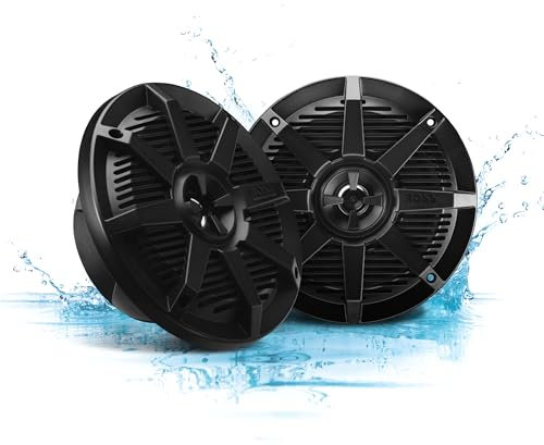 Boss Audio - Altavoces Marinos de Rango Completo de 2 vías de 6.5 Pulgadas en Color Negro