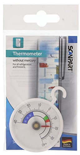 SCANPART Thermometer Kühlschrank, ohne Quecksilber, Weiß