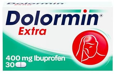 Dolormin® Extra – Schnelle Hilfe bei Schmerzen – wie Kopf-, Zahn- und Regelschmerzen – mit Ibuprofen-Lysin – 30 Stück