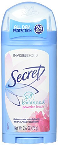 Secret Invisible Solid Antiperspirant Deodorant, Powder, 2.6oz, 2pk by Secret