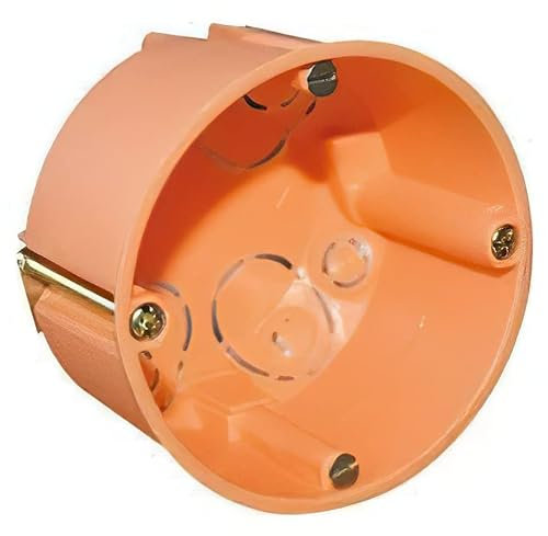 5 Stück - Gerätedose Gehäuse rund Ø68 Tiefe: 48 mm für Montage in der Wand/Decke