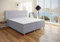 Best For You - Boxspringbett Neo First Class 100x200 | Doppelbett mit 7-Zonen-Bonell-Federkern & Topper | Silber