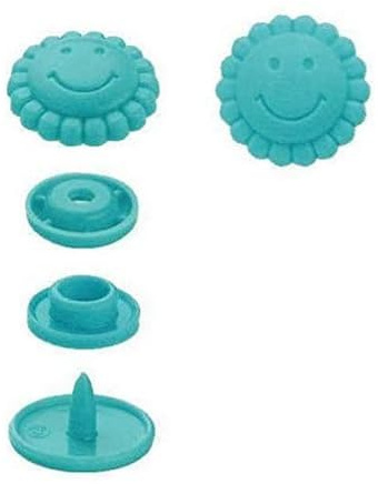 Prym 393446 NF-Druckknopf Color Snaps Blume 13,6 mm türkis