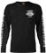 Harley-Davidson Men's Skull Lightning Crest Graphic Long Sleeve Shirt, Black