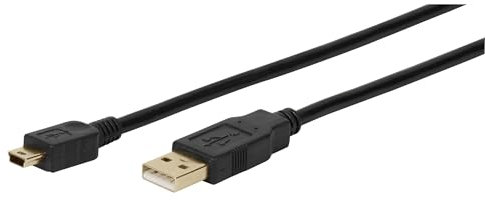 Vivanco USB 2.0 zertifiziertes Kabel mit Goldkontakten, USB A Stecker <-> Mini USB B Stecker 3.0 m