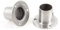 2 pezzi 25 mm x 38 mm argento in acciaio INOX tubo saldatura collo flangia
