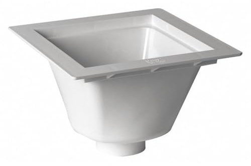 Oatey 42721 Floor-Mounted Utility Sink with 3 in. Socket, White, Small