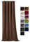 heimtexland ® Verdunklungsgardine Schlaufenschal Gardine Blickdicht mit Kräuselband Thermogardine Verdunklungsvorhang HxB 245x135 cm Schoko-Braun Typ139