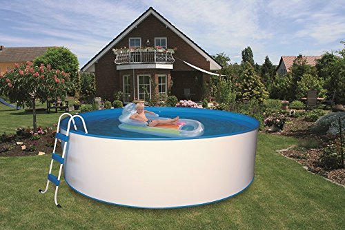 Gartenwelt Riegelsberger Pool Aufstellbecken-Set Trend 450x120 cm weiß mit Sandfilter