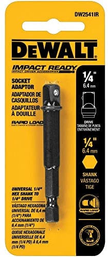 DEWALT DW2541IR 1/4-Inch Hex to 1/4-Inch Square Impact Ready Socket Adaptor