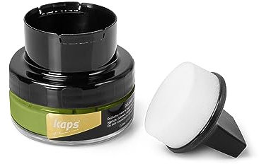 Kaps Shoe Cream with Sponge Applicator, Intensive Leather Care and Nourishing, Delicate, 70 colours (132 - green island)