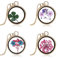 Feilok Collana da donna alla moda con pendente con fiore secco sotto vetro, base metal, colore: Flower-A, cod. DZSY0178