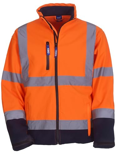 Yoko Herren yk040/hvk09 Hi Vis Softshell Jacke XL Orange/Navy