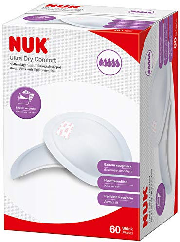 Nuk 10252081 Ultra Dry Coppette Assorbilatte, 60 Pezzi, Bianco