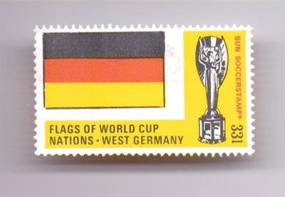Sun Soccerstamps 1972 football stamp World Cup Flags WEST GERMANY - No 331