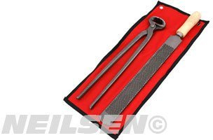FARRIERS HORSE HOOF FILE & PINCER SET