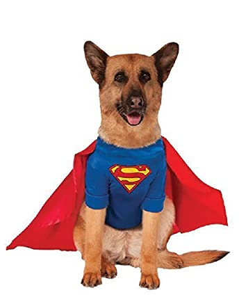 Rubies unisex adult 580283 Official Rubie s DC Comic Superman Pet Dog Costume Super Hero Gift Big Dog Size XXL, Multi-colored, XXL UK Halloween