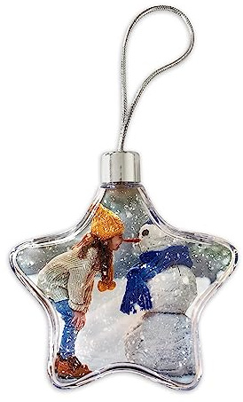 befüllbar Weihnachten Star Foto Ornament – Klar