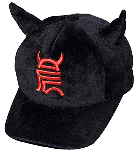 Thenice Kinder Teufel Halloween Baseballmütze Winter Plüsch Hut (Ox Horn Black)