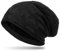 Caspar MU139 gefütterte Feinstrick Beanie Mütze mit Stern Muster, Farbe:schwarz, Größe:One Size