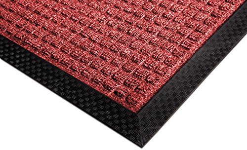 etm® Fußmatte Diamond | für außen und innen | geprägte Struktur für optimale Reinigungswirkung | Schmutzfangmatte in vielen Größen und Farben (Rot 90x150 cm)