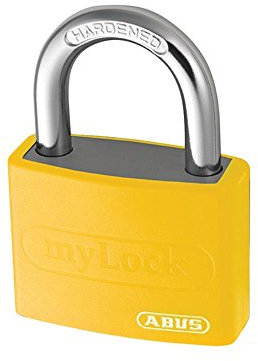 ABUS 49934 My Lock Aluminium Vorhängeschloss mit 6401 gleichschließend – Gelb