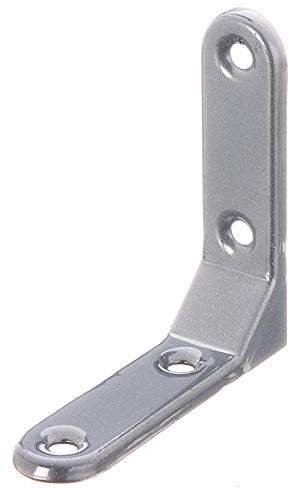 Alberts 858582 Zierwinkel | geprägt | aluminiumgrau kunststoffbeschichtet | 75 x 75 x 20 mm | 10er Set