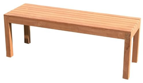 Teakholzbank Wartebank LEX 40x45x120cm, 75% maschinengefertigt, 25% Handarbeit, ofengetrocknet, aus nachhaltig bewirtschafteten Plantagenbau