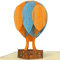 LINPOPUP®, LIN17134, Pop Up Karte Heißluftballon, Geburtstagskarten, 3D Karten, Klappkarten, Gutschein Erlebnis, Ballonfahrt, N150